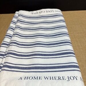 Mary and Martha Table Runner 100% Cotton Stripe Farmhouse Joy and Laughter Home